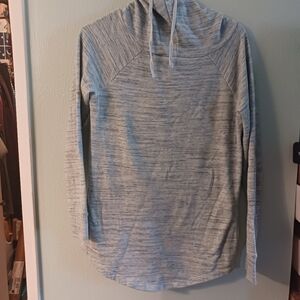 Mossimo Heathered Blue Hooded Pullover Sweater